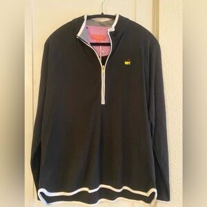 Magnolia Lane Masters Women’s 1/4 Zip Pullover Black w White Trim NWT Sz XL